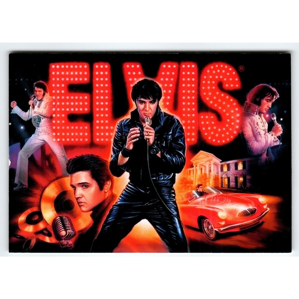 Elvis Presley Photochrome Postcard with Iconic Performance Collage 6x4 in